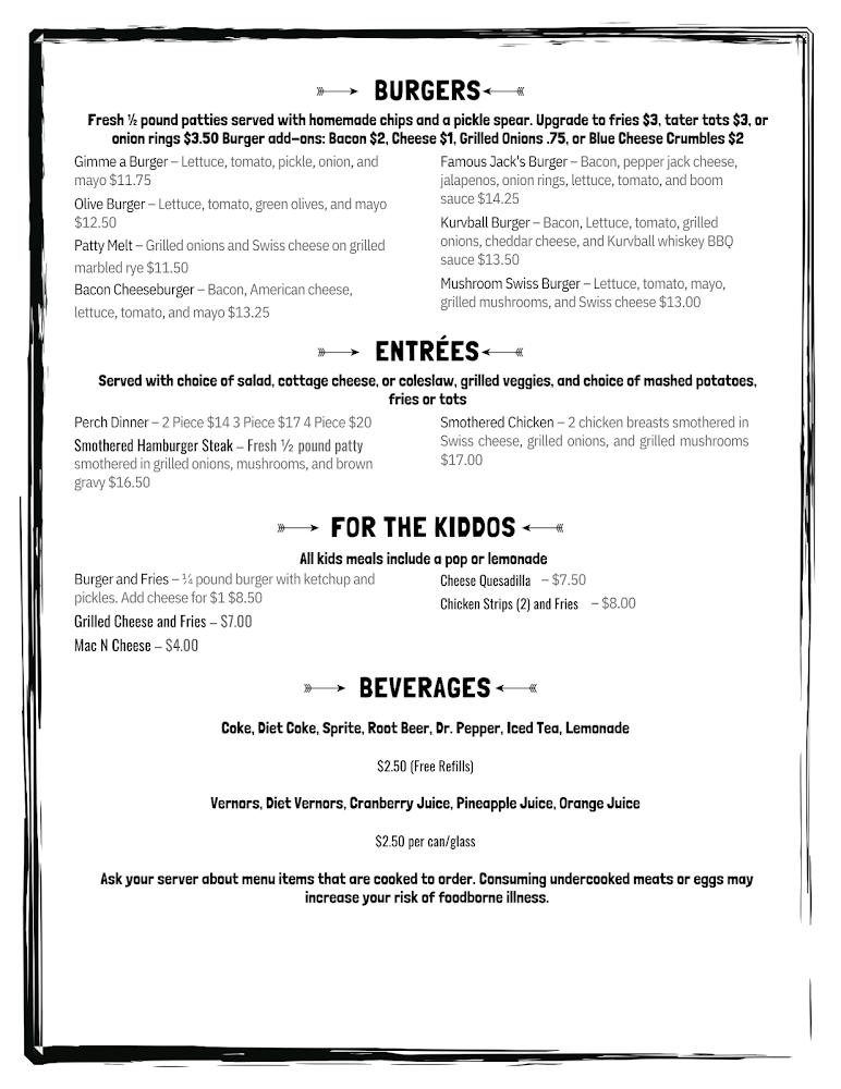 Jack's Place Roscommon Menu image 3